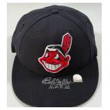 Bob Feller Autographed w/ MLB Authentication Cleveland Indians New Era MLB Authentic Baseball Hat Inscribed "HOF 62" w/ Case