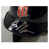 Joe Mauer Autographed Minnesota Twins Baseball Mini Helmet w/ Case