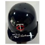 Rod Carew Autographed Minnesota Twins Baseball Mini Helmet w/ Case