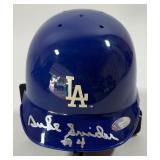 Duke Snider Autographed w/ Tristar COA Los Angeles Dodgers Baseball Mini Helmet w/ Case