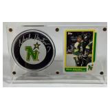 Neal Broten Autographed Minnesota North Stars Hockey Puck w/ Display Case and Card