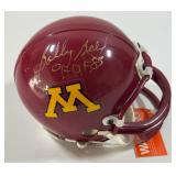 Bobby Bell Autographed and Inscribed "HOF 83" University of Minnesota Football Mini Helmet