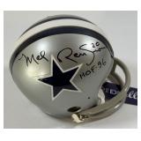 Mel Renfro Autographed and Inscribed "HOF 96" Dallas Cowboys Mini Football Helmet w/ Case