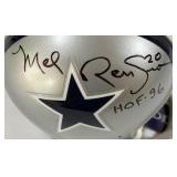 Mel Renfro Autographed and Inscribed "HOF 96" Dallas Cowboys Mini Football Helmet w/ Case