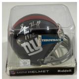 Sam Huff Autographed and Inscribed "HOF 1982" New York Giants Mini Football Helmet