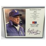 Bud Grant Autographed Hall of Fam Induction Day Photo - Minnesota Vikings
