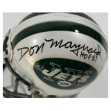 Don Maynard Autographed and Inscribed "HOF 87" Limited Edition New York Jets Mini Football Helmet w/ Case