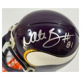 Nate Burleson Autographed Minnesota Vikings Mini Football Helmet