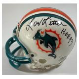 Larry Little Autographed and Inscribed "HOF 93" Miami Dolphins Mini Football Helmet w/ Case
