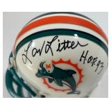 Larry Little Autographed and Inscribed "HOF 93" Miami Dolphins Mini Football Helmet w/ Case