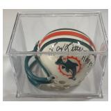 Larry Little Autographed and Inscribed "HOF 93" Miami Dolphins Mini Football Helmet w/ Case