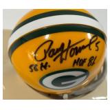 Paul Hornung Autographed and Inscribed Green Bay Packers Mini Football Helmet