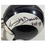 Tommy McDonald Autographed and Inscribed Los Angeles Rams Mini Football Helmet w/ Case