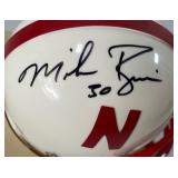 Mike Rozier Autographed University of Nebraska Mini Football Helmet