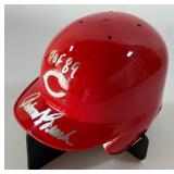 Johnny Bench Autographed and Inscribed Cincinnati Reds Mini Football Helmet w/ Case