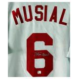 Stan Musial Autographed w/ GAI COA St. Louis Cardinals Russell Authentic Jersey - New With Tags Size XL