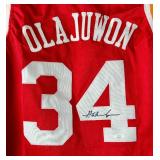 Hakeem Olajuwon Autographed w/ JSA COA Custom "The Dream" Basketball Jersey Size XL