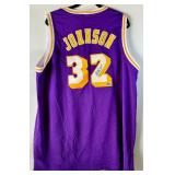 Magic Johnson Autographed w/ COA Custom Los Angeles Lakers Basketball Jersey Size XL