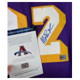 Magic Johnson Autographed w/ COA Custom Los Angeles Lakers Basketball Jersey Size XL