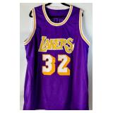 Magic Johnson Autographed w/ COA Custom Los Angeles Lakers Basketball Jersey Size XL