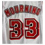 Alonzo Mourning Autographed w/ JSA COA Custom Miami Heat Basketball Jersey