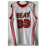 Alonzo Mourning Autographed w/ JSA COA Custom Miami Heat Basketball Jersey