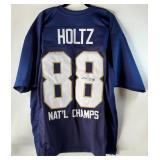 Lou Holtz Autographed w/ JSA COA Custom Notre Dame National Champions Football Jersey Size XL