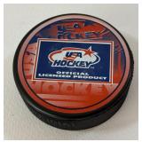 Neal Broten and Dave Christian Autographed USA Hockey Puck