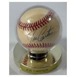 Joe Carter Autographed Rawlinfs ONLB Baseball w/ Case