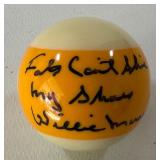 Willie Mosconi Autographed and Inscribed "Fats Can