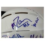 5 Autographs From 1980 Miracle on Ice Team USA Hockey Team Mini Helmet - Broten, Harrington, Schneider, Ramsey,Silk