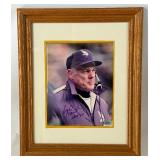 Bud Grant Autographed and Framed Football Photo - Minnesota Vikings