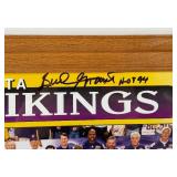 Autographed Minnesota Vikings Football Roster - Bud Grant, Jerry Brown, Mick Tingelhoff, Carl Eller, Troy Brown