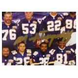 Autographed Minnesota Vikings Football Roster - Bud Grant, Jerry Brown, Mick Tingelhoff, Carl Eller, Troy Brown