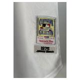 Johnny Bench Autographed w/ PSA DNA COA and Inscribed Cincinnati Reds 1975 Baseball Jersey - NEW WITH TAGS! Mithcell and Ness Cooperstown Collection Size 52