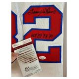 Lennny Wilkens Autographed w/ JSA COA and Inscribed Hawks Basketball Jersey