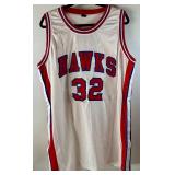 Lennny Wilkens Autographed w/ JSA COA and Inscribed Hawks Basketball Jersey