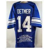Ty Detmer Autographed w/ COA Custom BYU Football Stat Jersey