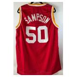 Ralph Sampson Autographed w/ JSA COA Houston Rockets Basketball Jersey
