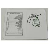 Jack Nicklaus Autographed Augusta National Golf Club Scorecard