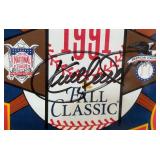 Kirby Puckett Autographed 1991 World Series Magazine Cover Framed and Matted Minnesota Twins Baseball