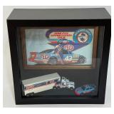Richard Petty Autographed Photo in Shadowbox NASCAR