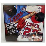 Rod Carew Autographed and Framed Minnesota Twins Baseball Photo
