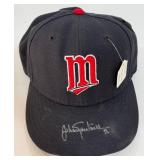 Johan Santana Autographed 2003 Game-Worn Minnesota Twins Baseball Hat New Era MLB Authentic w/ Case