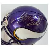 Adrian Peterson Autograph Minnesota Vikings Football Mini Helmet w/ Case