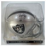 Ray Guy Autographed and Inscribed Oakland Raiders Mini Football Helmet