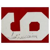 Ted Williams Autographed Number 9 Framed and Matted Baseball Piece w/ Photo - Boston Red Sox