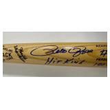 Pete Rose Autographed and Heavily Inscribed Adirondack Professional Model baseball Bat - "Hit King", "1963 ROY", "#4256"