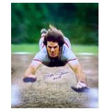 Pete Rose Autographed w/ PSA DNA COA Large Poster Inscribed "4256" Cincinnatti Reds Baseball