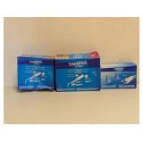 (3) NEW TAMPAX PEARL/TAMPAX COMPACT TAMPONS